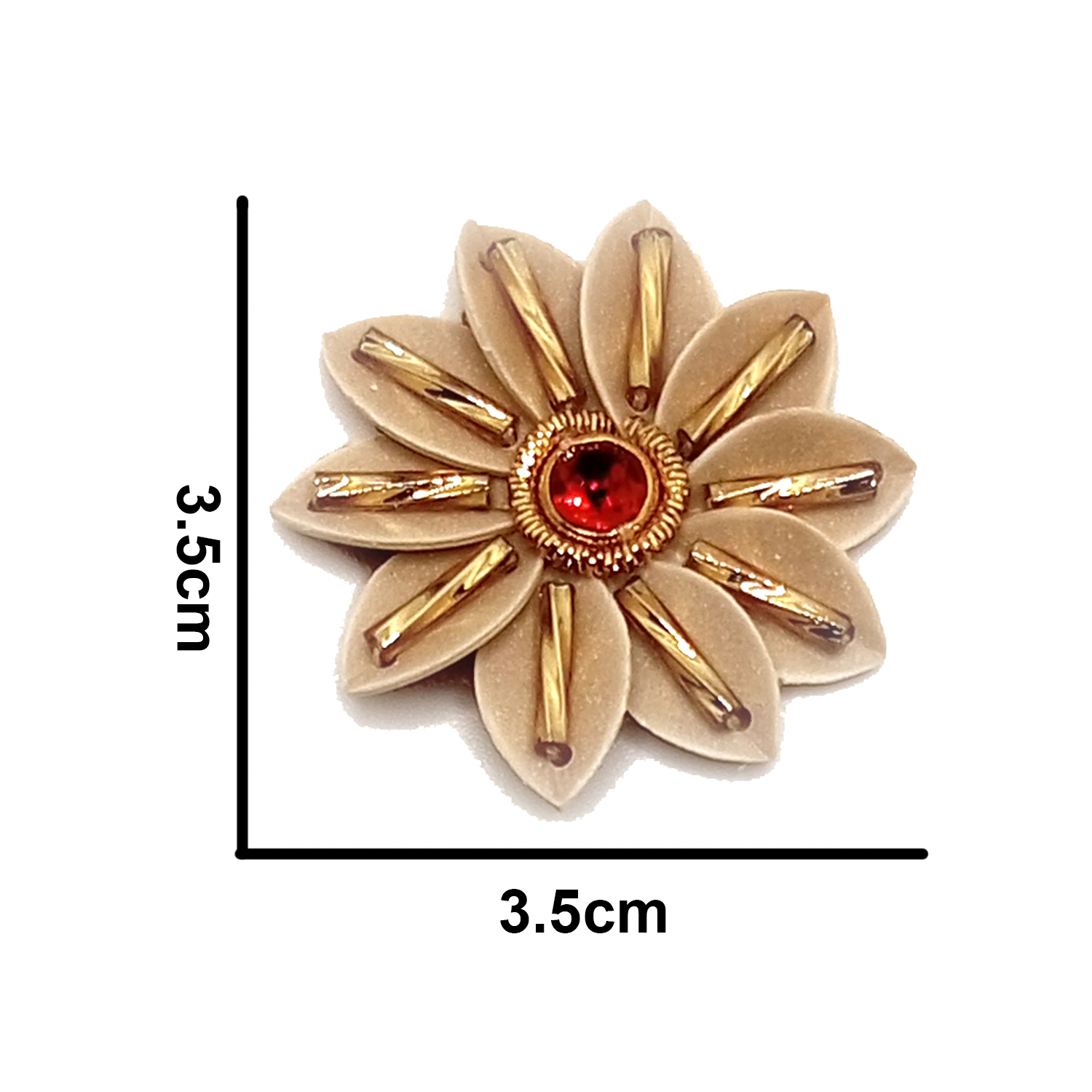 Lovetholy® (Pack Of 25Pcs) 3.5cm Flower Applique Patches (L-23) - Image 3