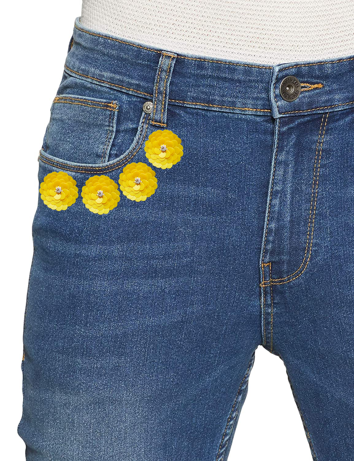 Lovetholy® (Pack Of 10Pcs) 4cm Flower Applique Patches (L-19) - Image 2