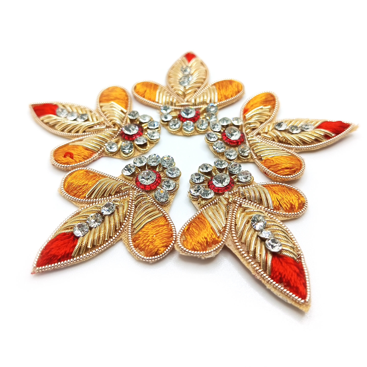 Lovetholy® (Pack Of 10Pcs) 3.5X3.2cm Flower Applique Patches (L-11)