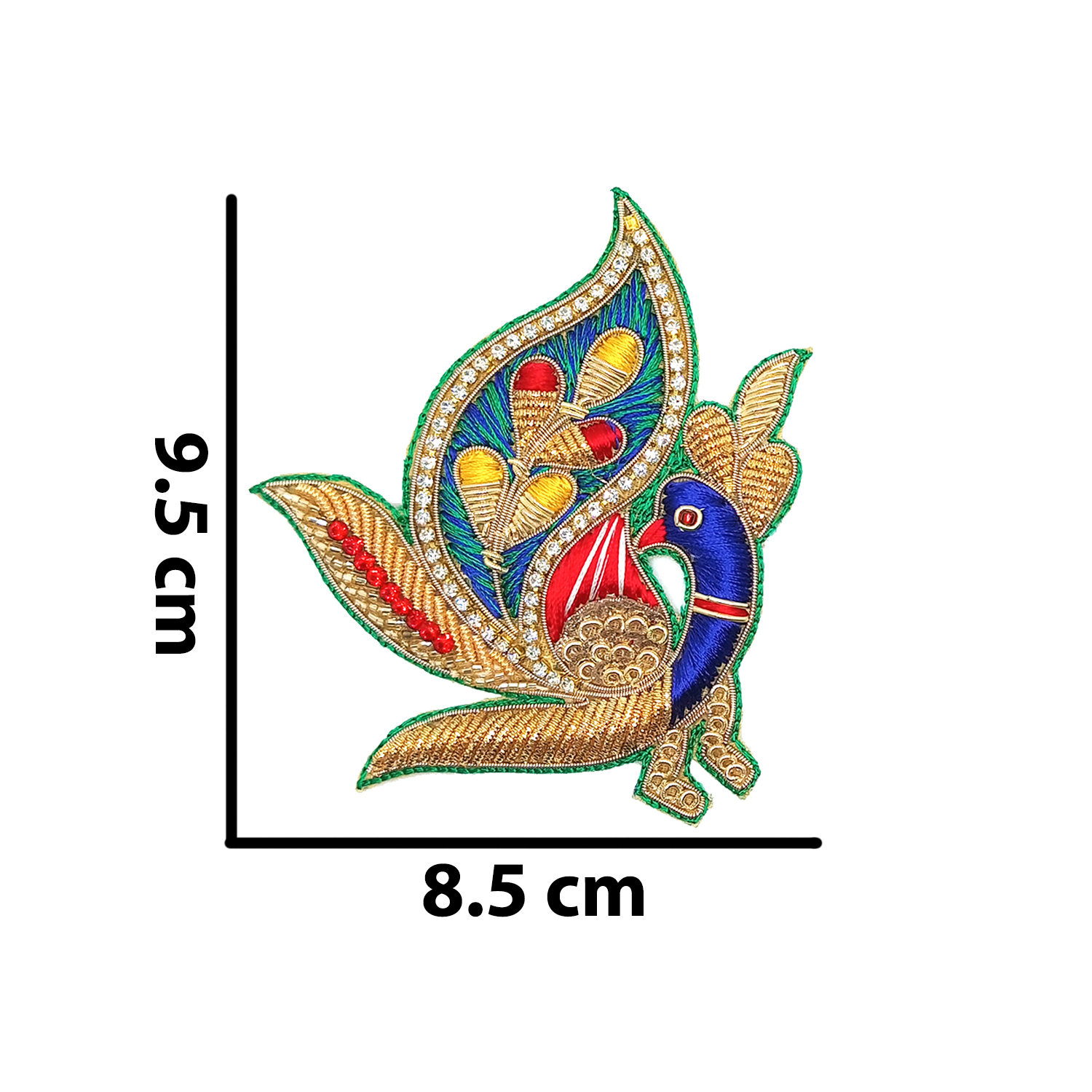 Lovetholy® (Pack Of 2Pcs) 9.5X8.5cm Peacock Applique Patches (L-45) - Image 4