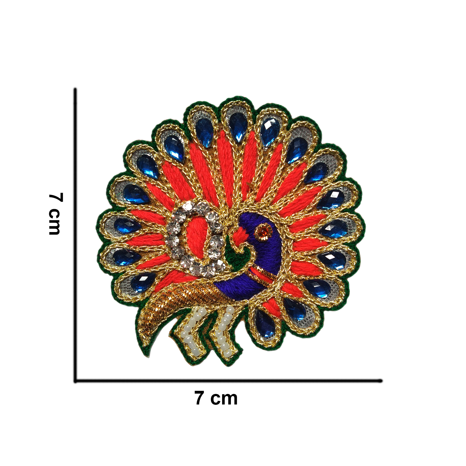 Lovetholy® (Pack Of 5Pcs) 8cm Peacock Applique Patches (L-46)