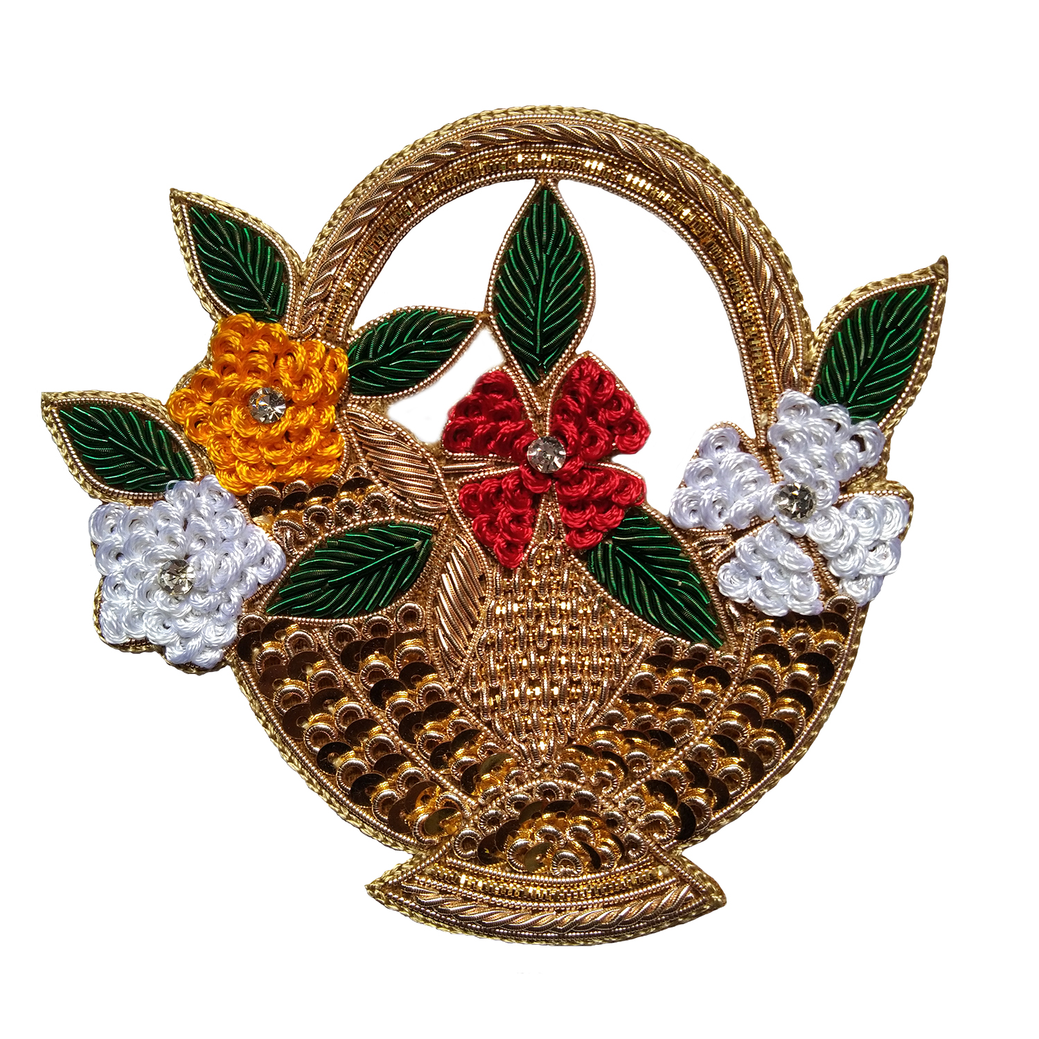 Lovetholy® (Pack Of 2Pcs) 8.5x9.5cm Basket Applique Patches (L-56)