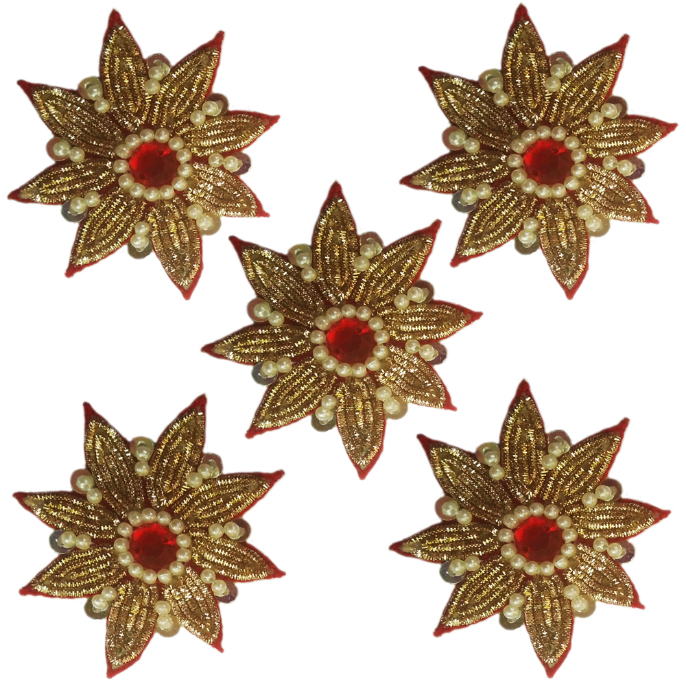 Lovetholy® (Pack Of 10Pcs) 5cm Flower Applique Patches (L-28) - Image 2