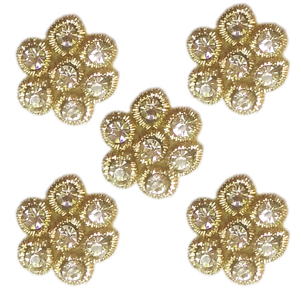 Lovetholy® (Pack Of 25Pcs) 1cm Flower Applique Patches (L-29)