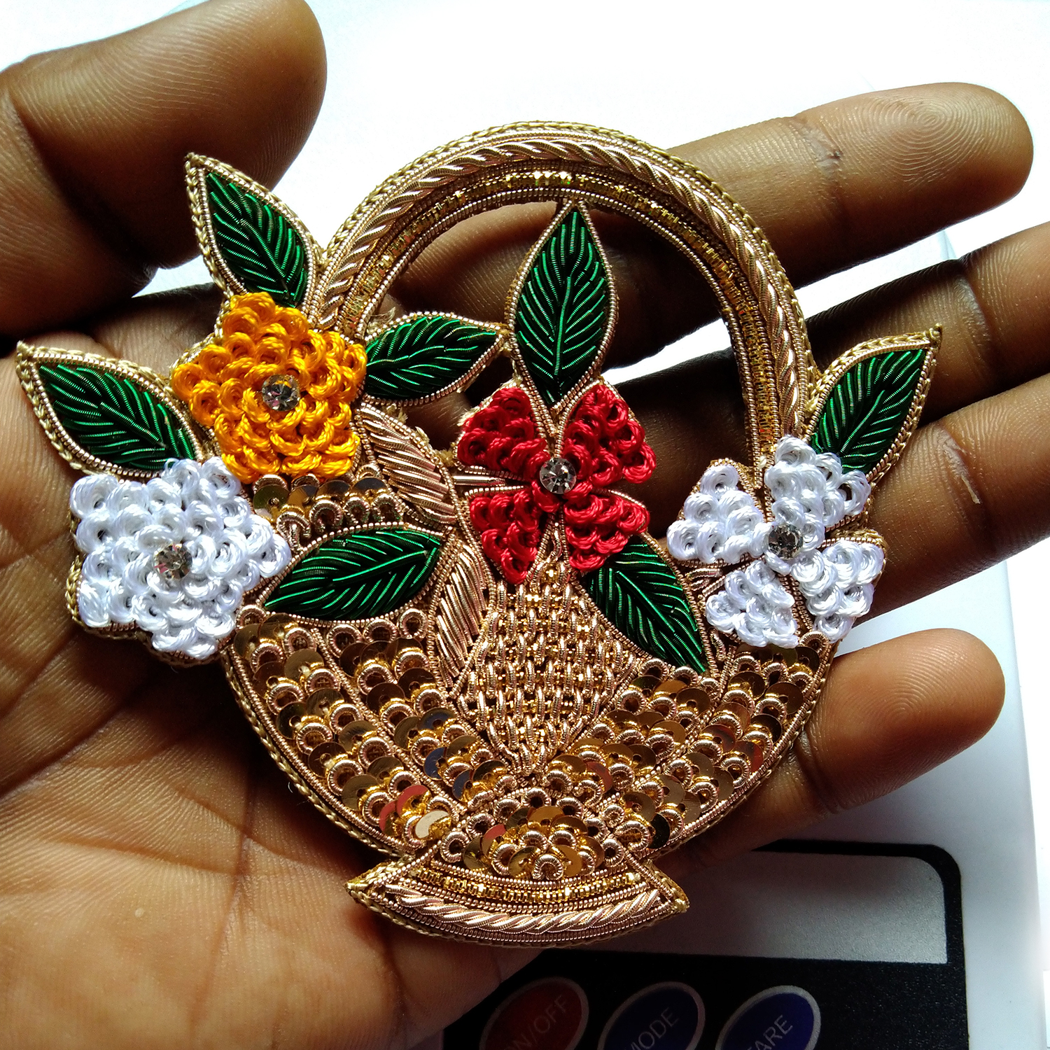 Lovetholy® (Pack Of 2Pcs) 8.5x9.5cm Basket Applique Patches (L-56) - Image 3