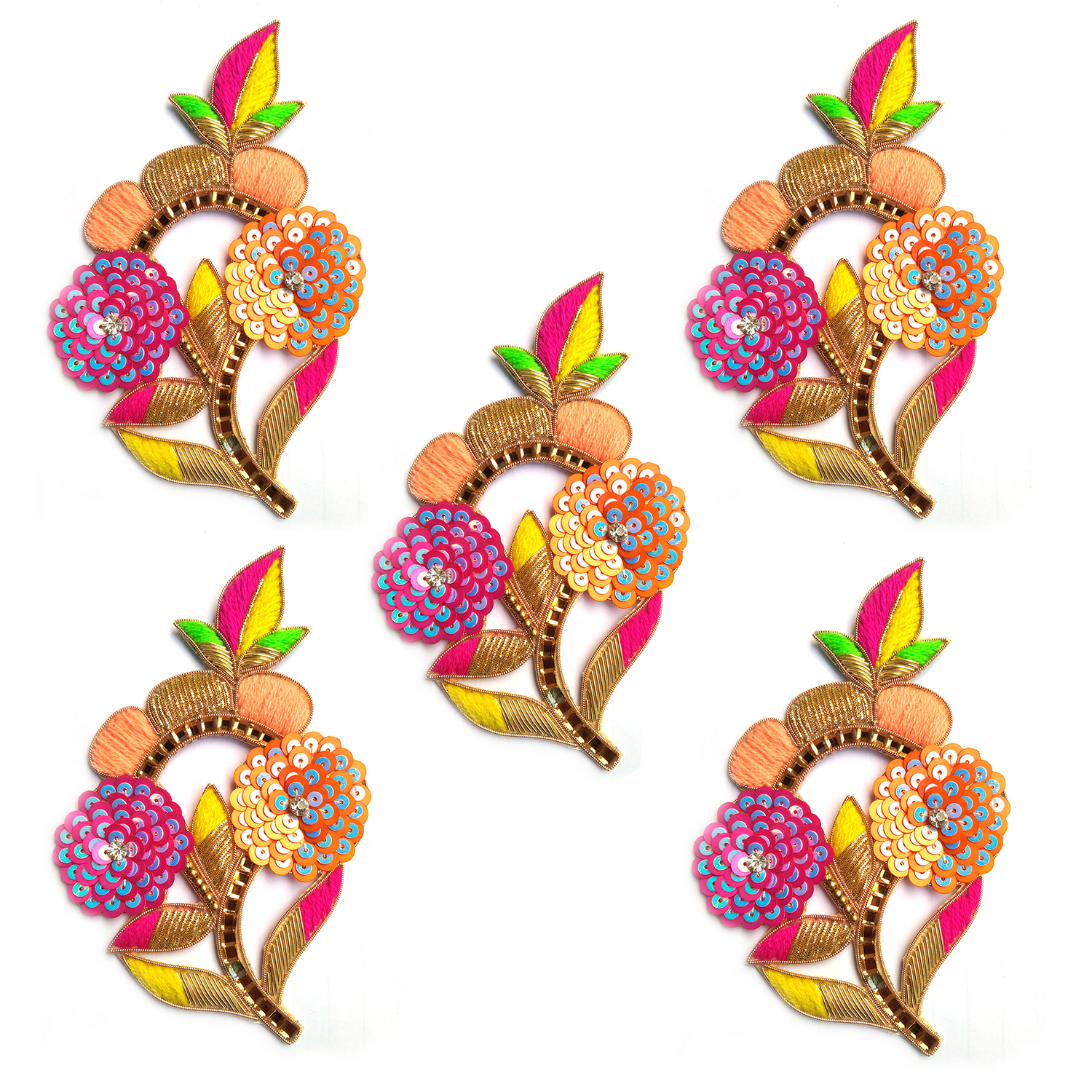 Lovetholy® (Pack Of 5Pcs) 12X8cm Applique Patches (L-65)