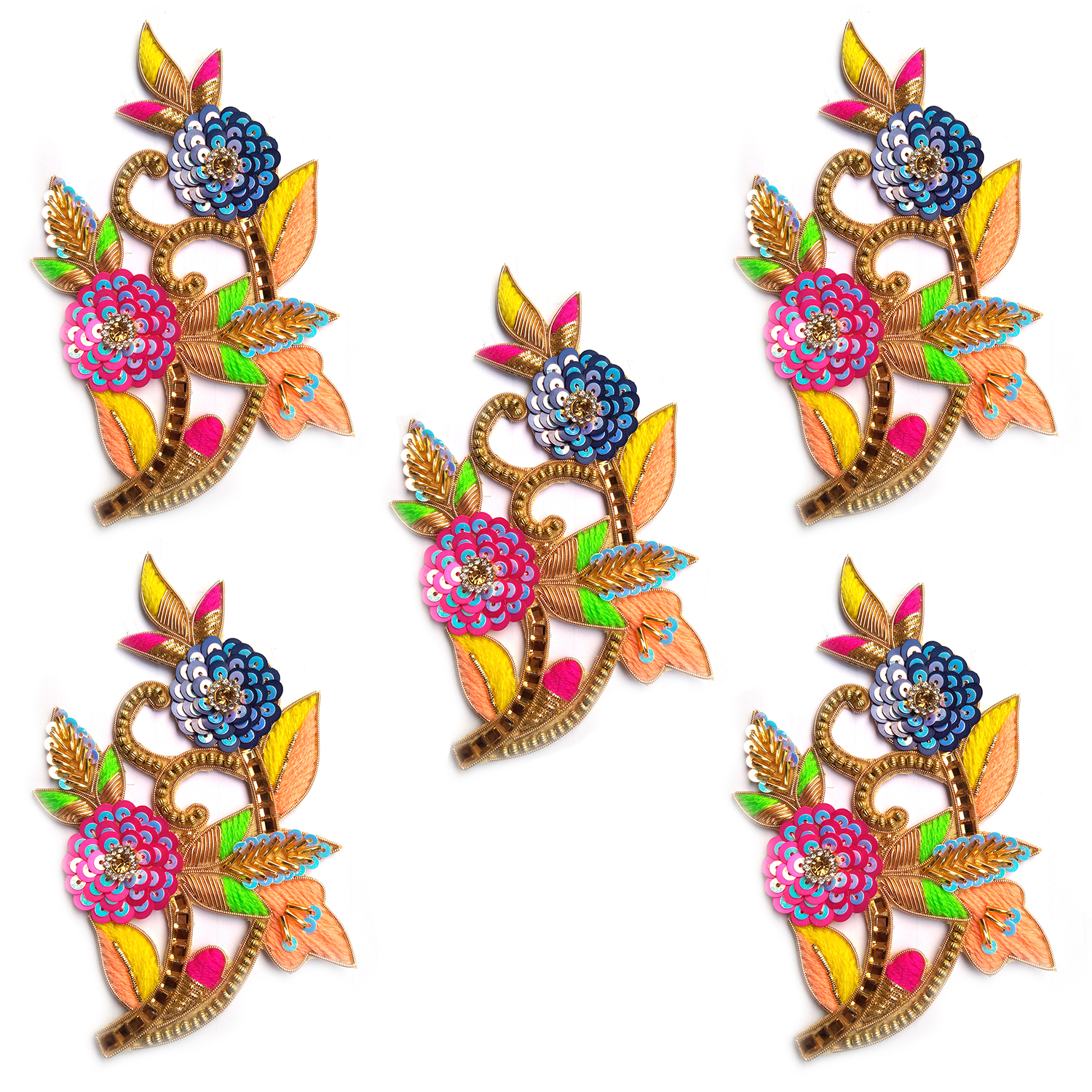Lovetholy® (Pack Of 5Pcs) 12X6.5cm Applique Patches (L-66)