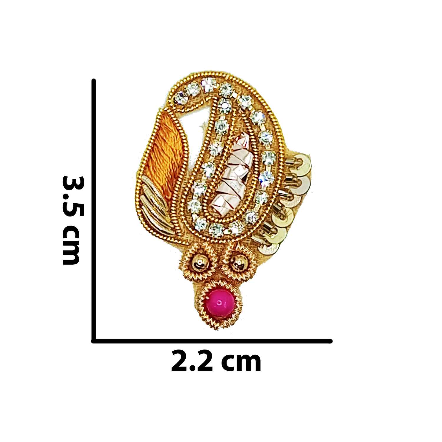 Lovetholy® (Pack Of 10Pcs) 3.5X2.2cm Applique Patches (L-57) - Image 2