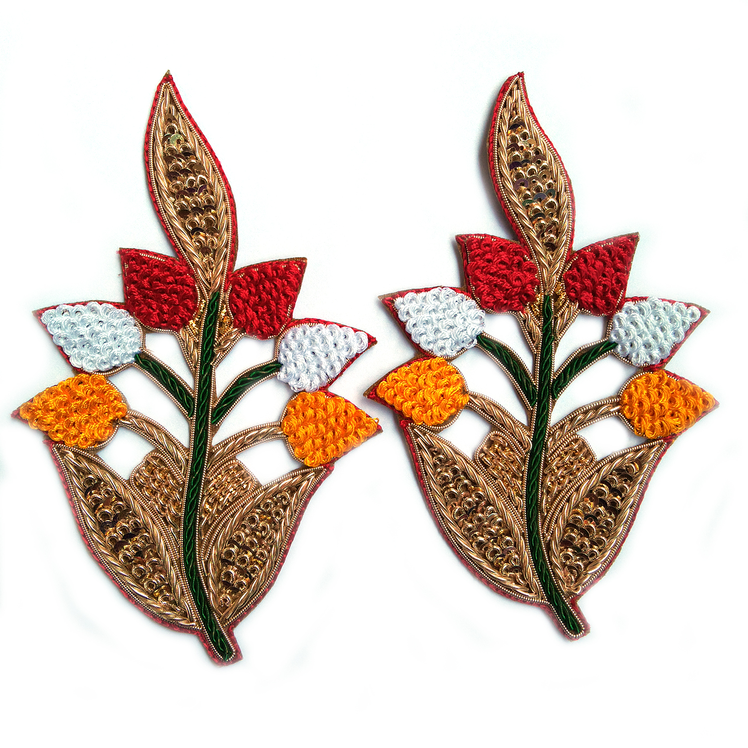 Lovetholy® (Pack Of 2Pcs) 11x8cm Flower Applique Patches (L-83)