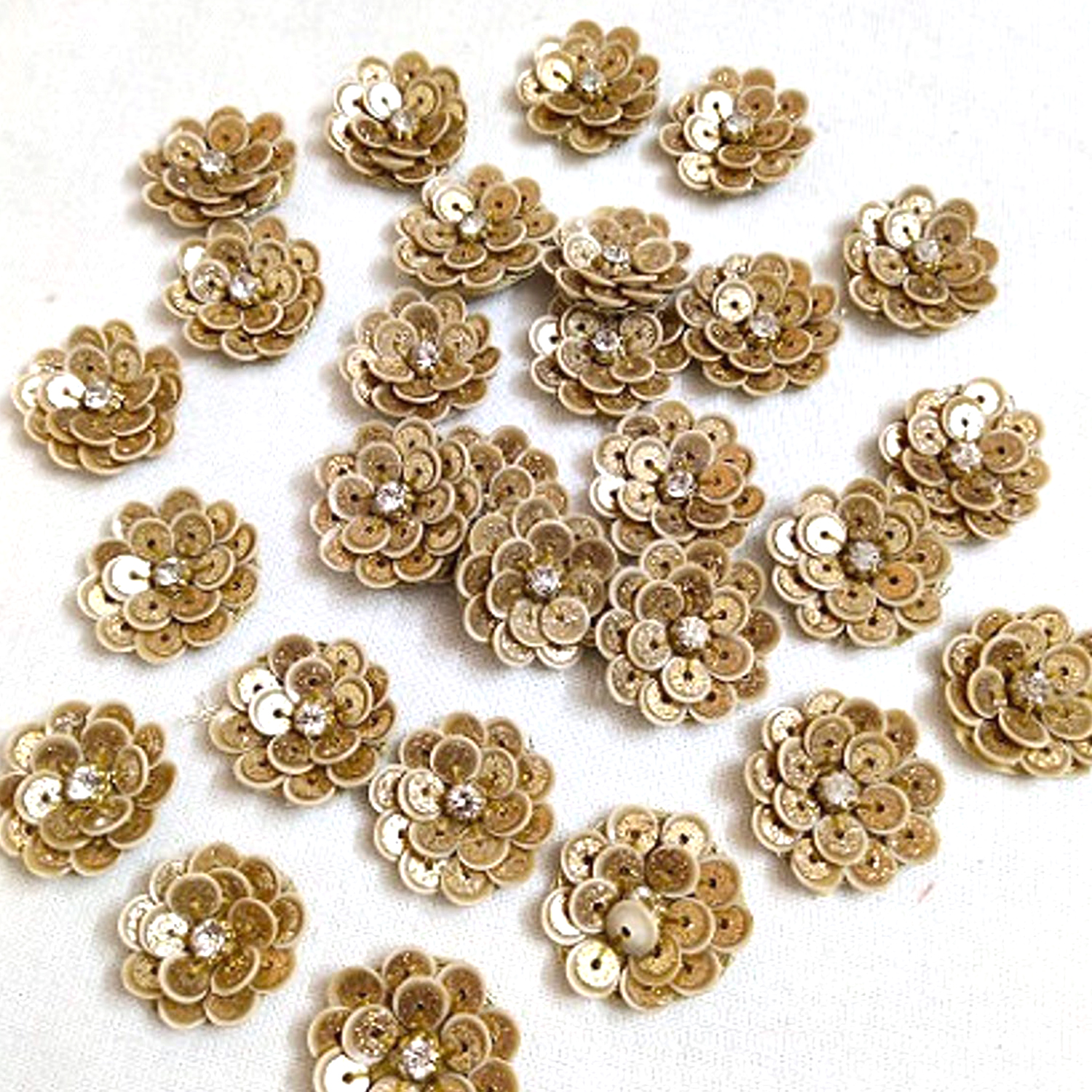 Lovetholy® (Pack Of 25Pcs) 2cm Flower Applique Patches (L-70)