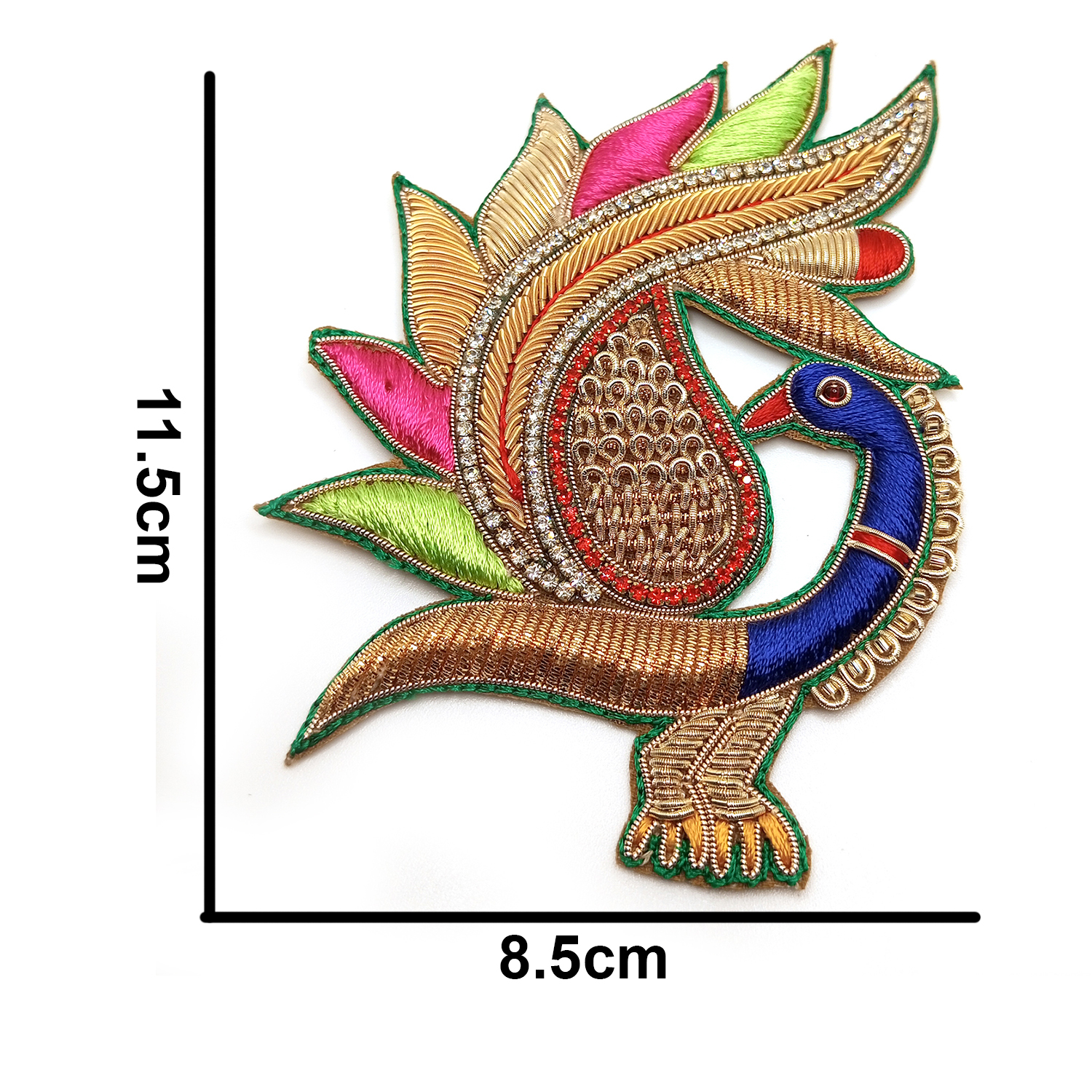 Lovetholy® (Pack Of 2Pcs) 11.5X8.5cm Peacock Applique Patches (L-149) - Image 3
