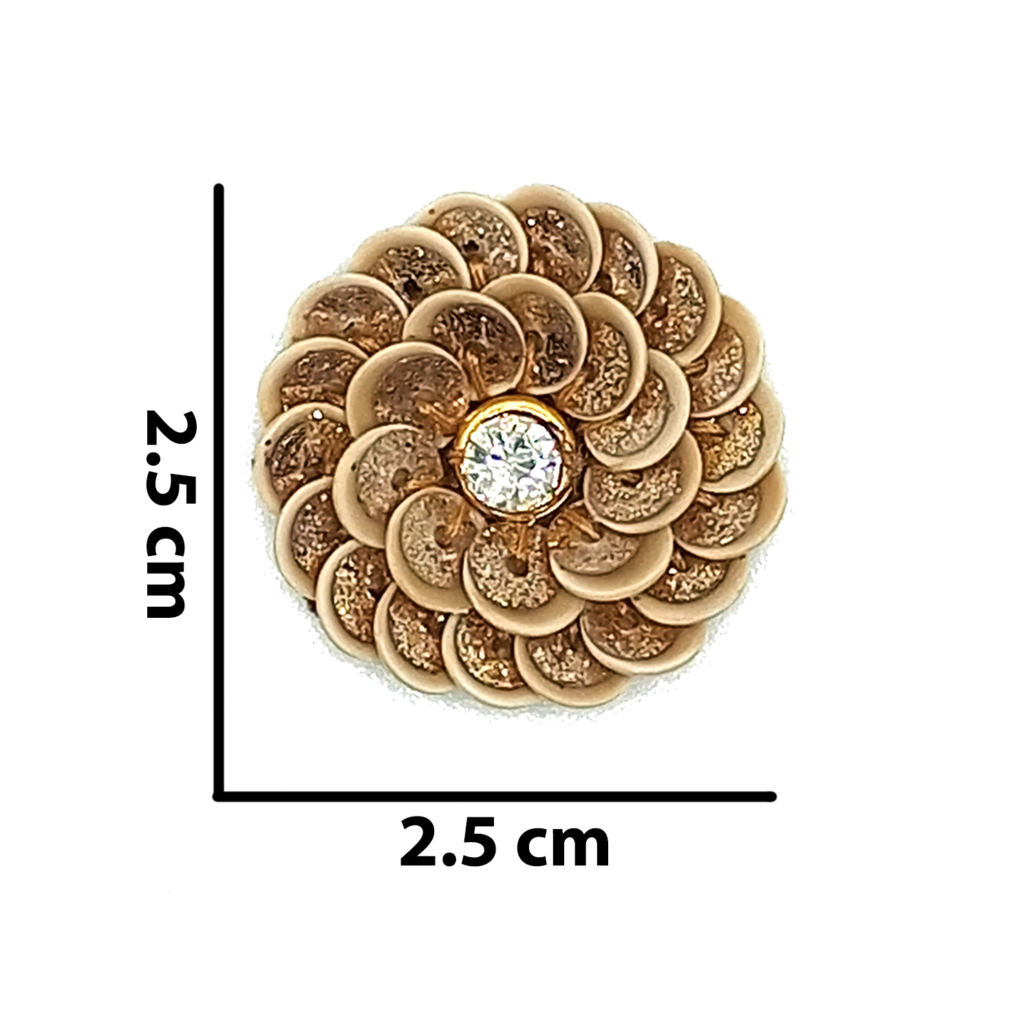 Lovetholy® (Pack Of 25Pcs) 2cm Flower Applique Patches (L-70) - Image 2