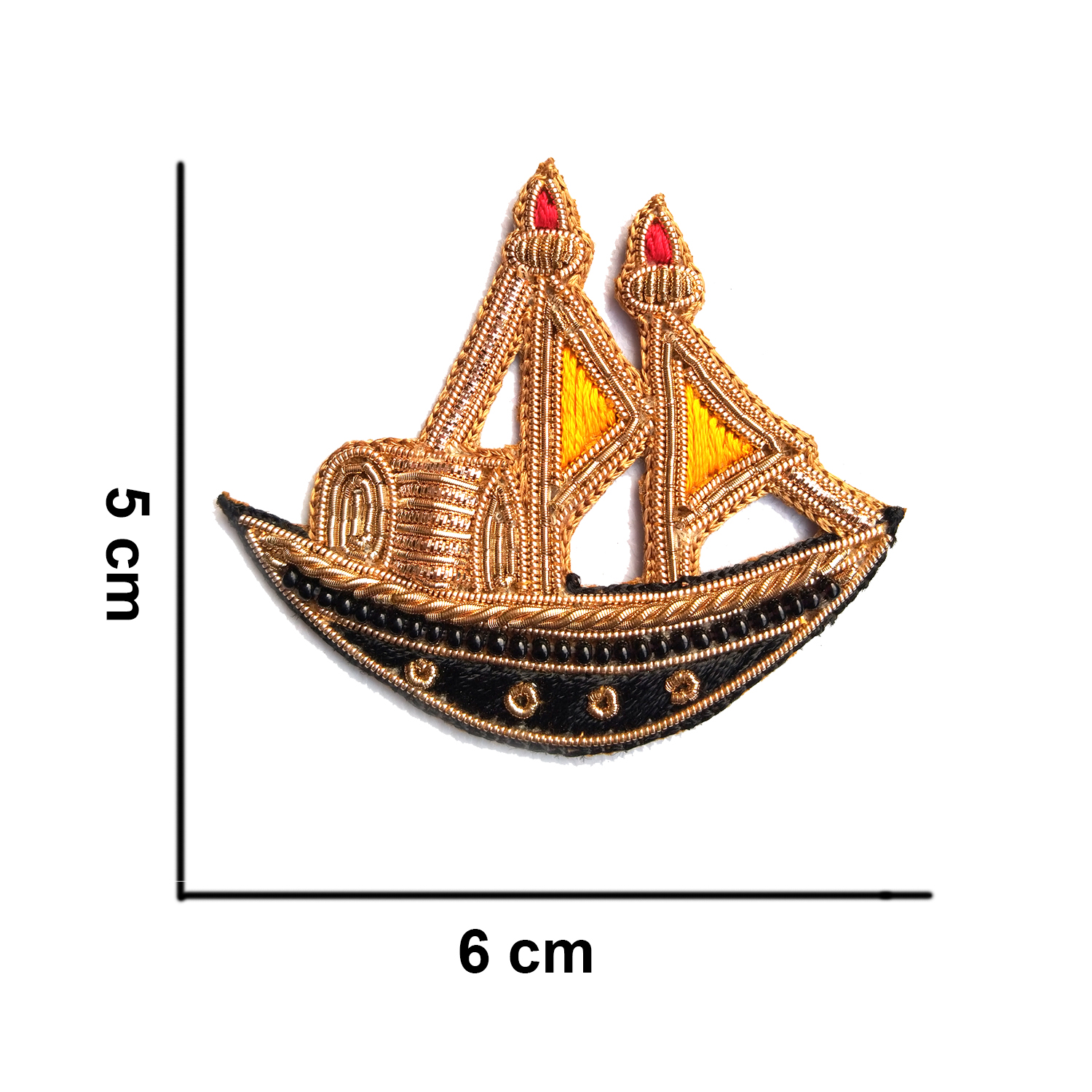 Lovetholy® (Pack Of 5Pcs) 6x5cm Ship Applique Patches (L-60) - Image 3