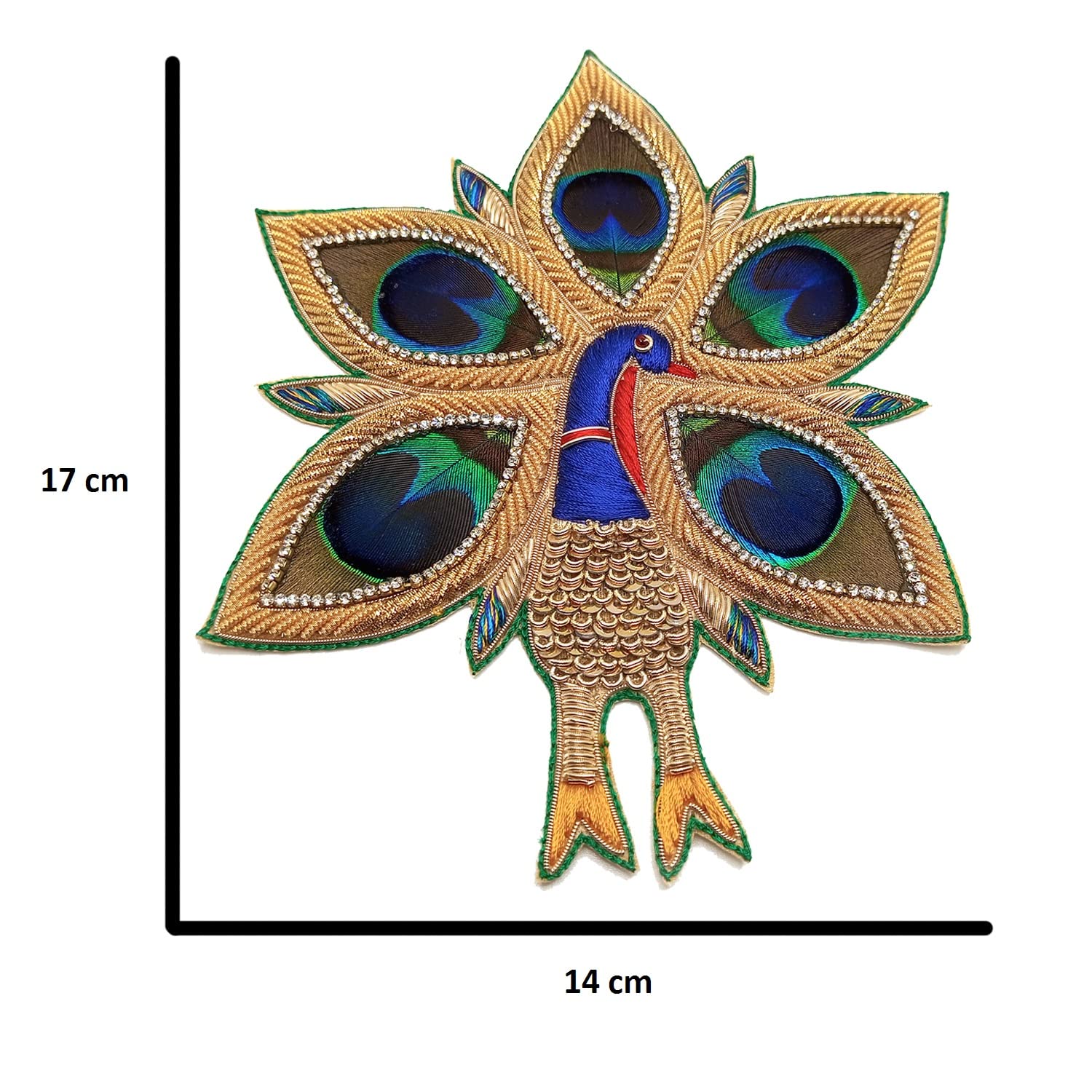 Lovetholy® (Pack Of 1Pcs) 17X14cm Peacock Applique Patches (L-143) - Image 3
