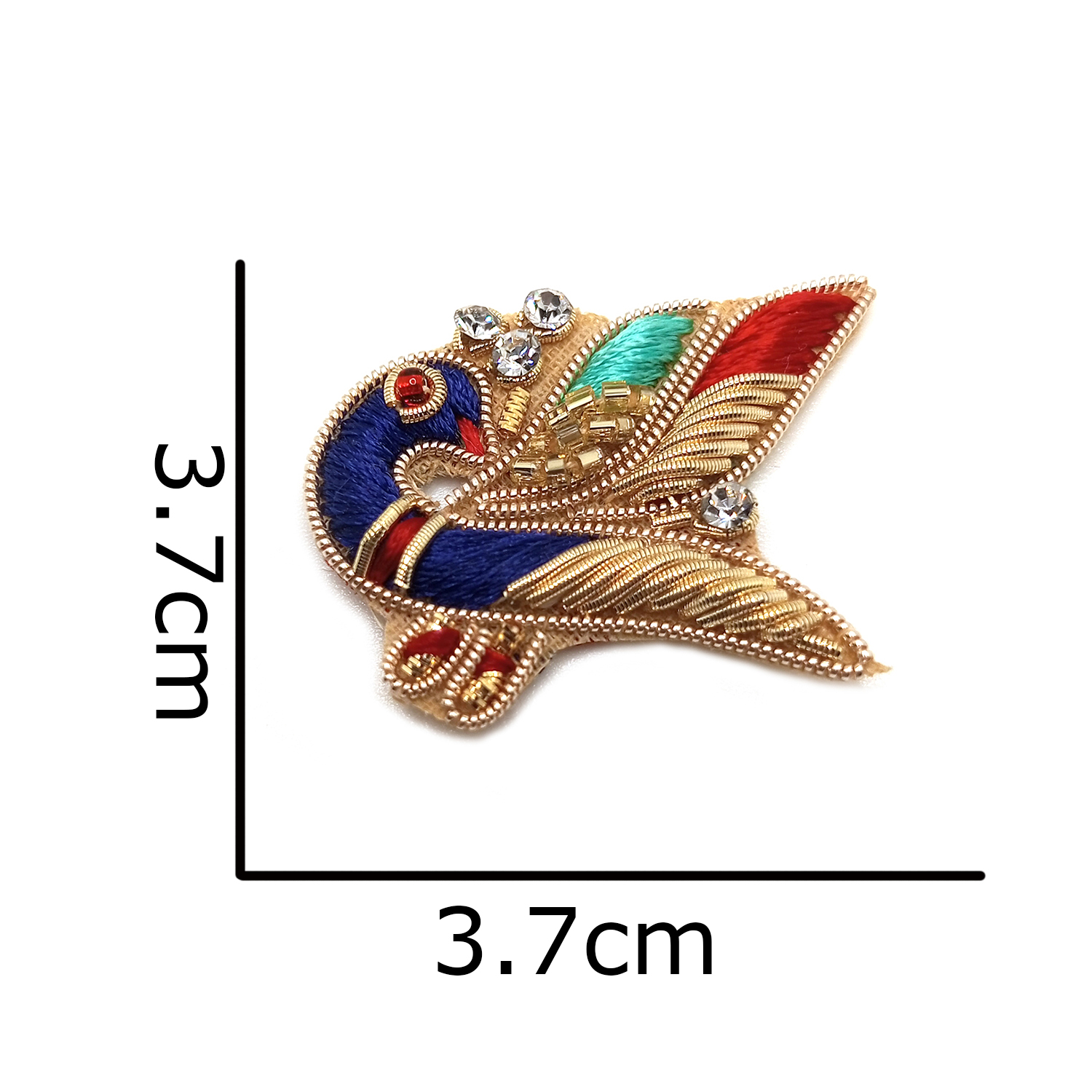 Lovetholy® (Pack Of 10Pcs) 3.7cm Peacock Applique Patches (L-134) - Image 3