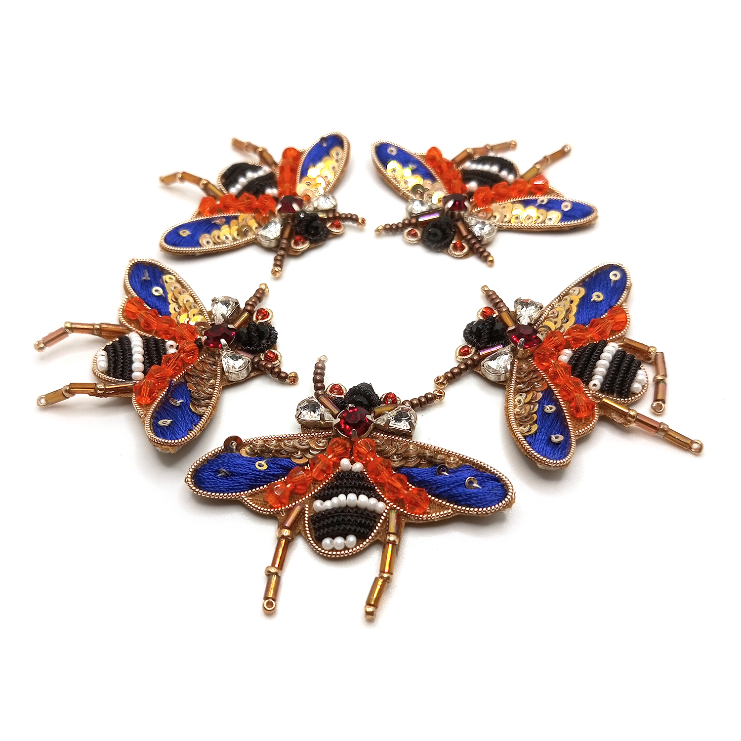 Lovetholy® (Pack Of 2Pcs) 5X4.5cm Bee Applique Patches (L-155)