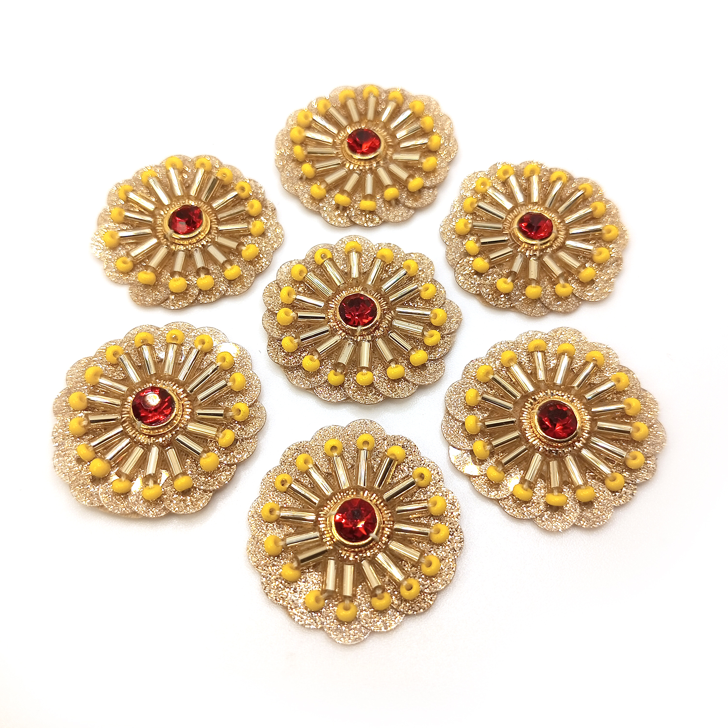 Lovetholy® (Pack Of 25Pcs) Flower Applique Patches (L-185)