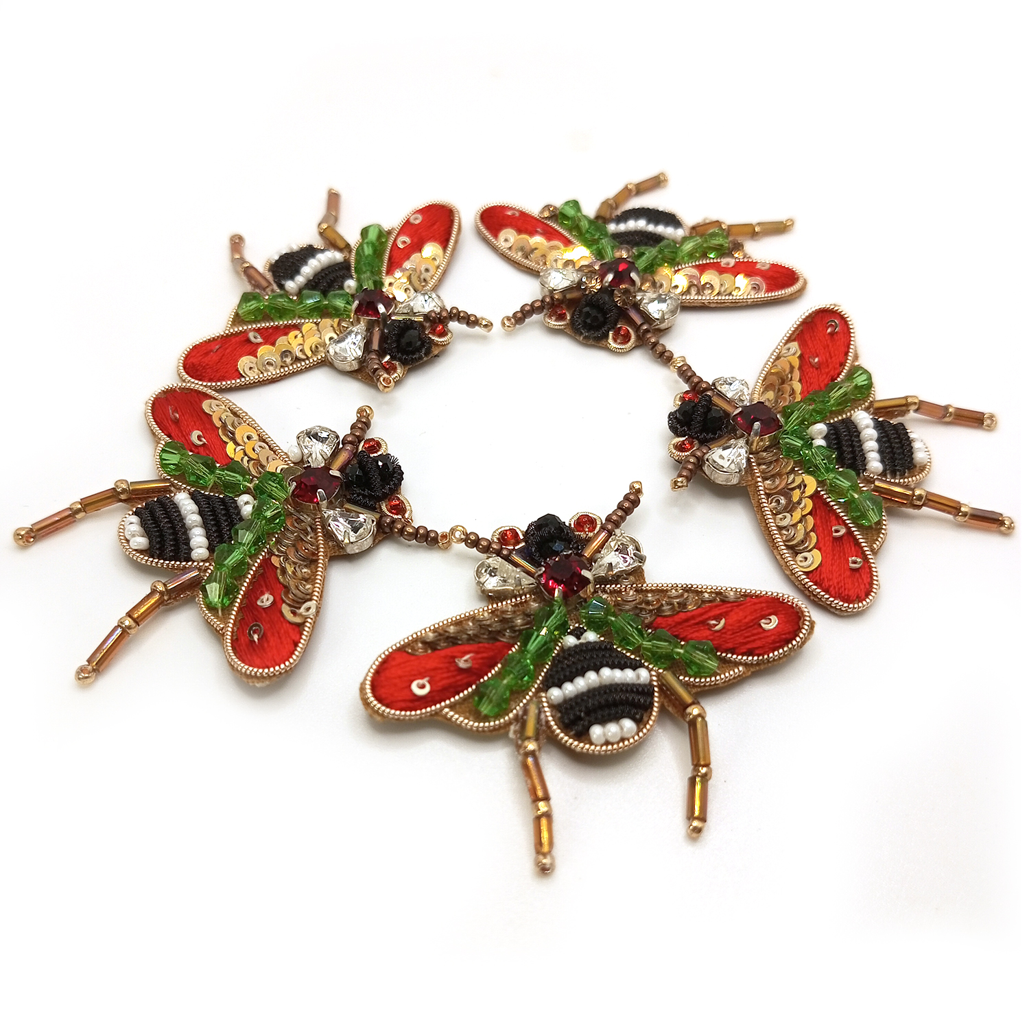 Lovetholy® (Pack Of 2Pcs) 5X4.5cm Bee Applique Patches (L-156)