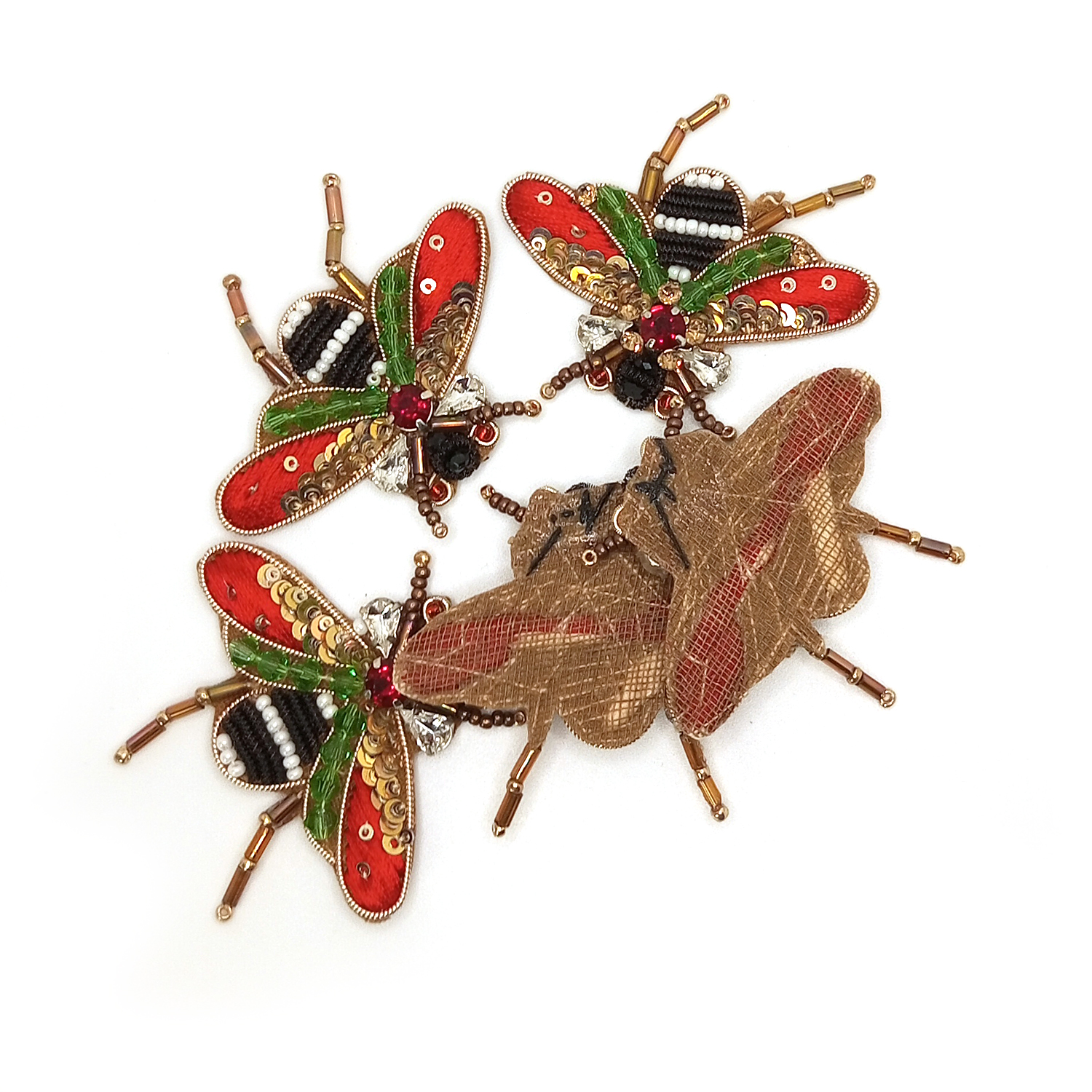 Lovetholy® (Pack Of 2Pcs) 5X4.5cm Bee Applique Patches (L-156) - Image 2