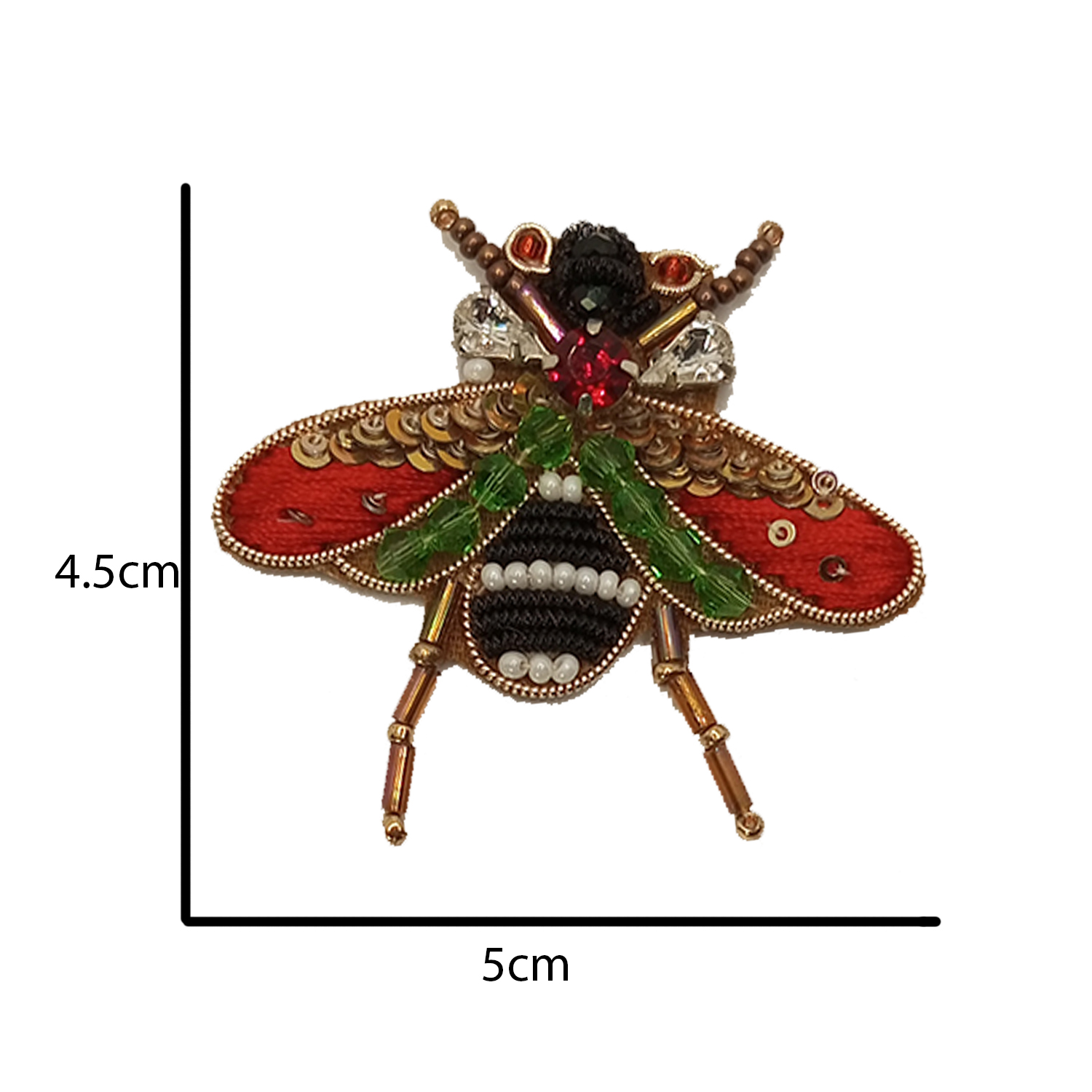 Lovetholy® (Pack Of 2Pcs) 5X4.5cm Bee Applique Patches (L-156) - Image 3