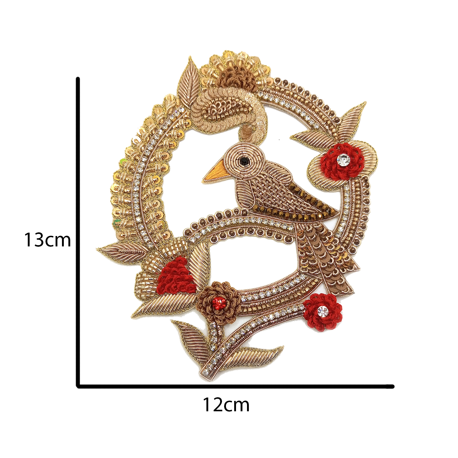 Lovetholy® (Pack Of 1Pcs) 13X12cm Peacock Applique Patches (L-160) - Image 4