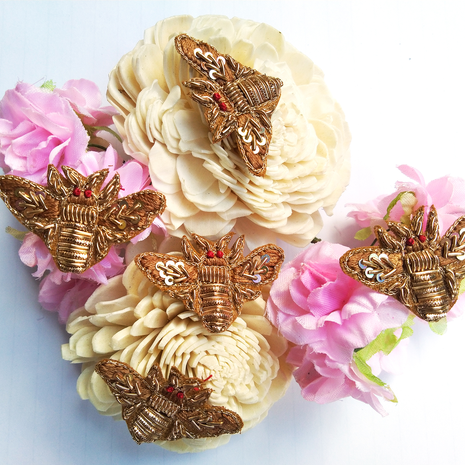 Lovetholy® (Pack Of 10Pcs) 4X3cm Bee Applique Patches (L-54)