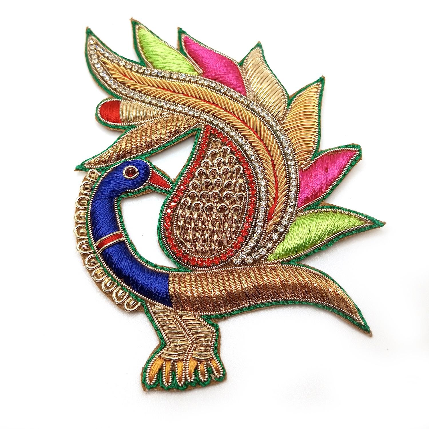 Lovetholy® (Pack Of 2Pcs) 11.5X8.5cm Peacock Applique Patches (L-149)