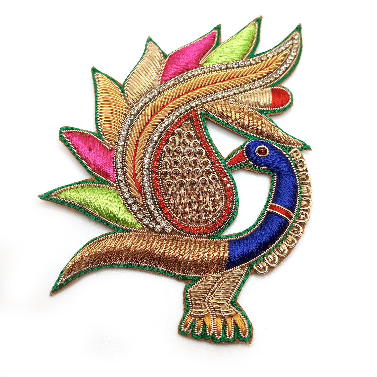 Lovetholy® (Pack Of 2Pcs) 11.5X8.5cm Peacock Applique Patches (L-149)