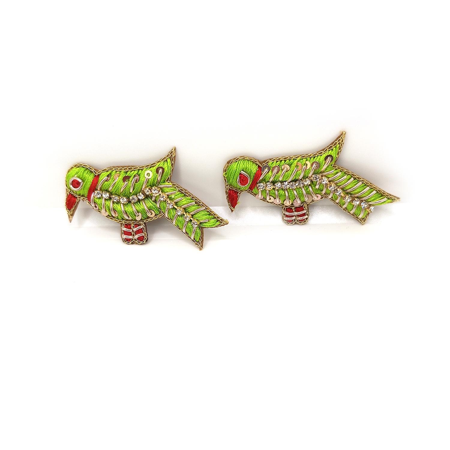 Lovetholy® (Pack Of 10Pcs) 5.3X3cm Parrots Applique Patches (L-189)
