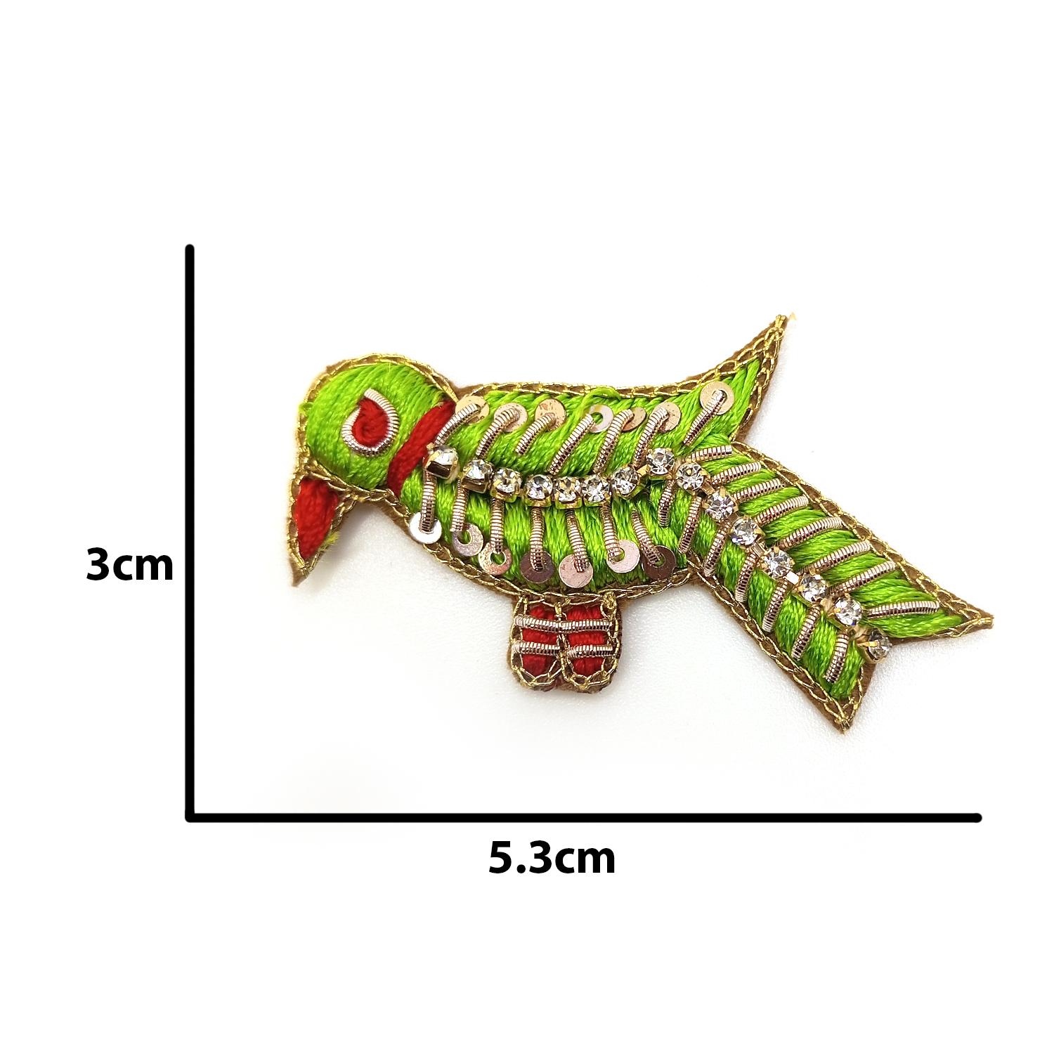 Lovetholy® (Pack Of 10Pcs) 5.3X3cm Parrots Applique Patches (L-189) - Image 4
