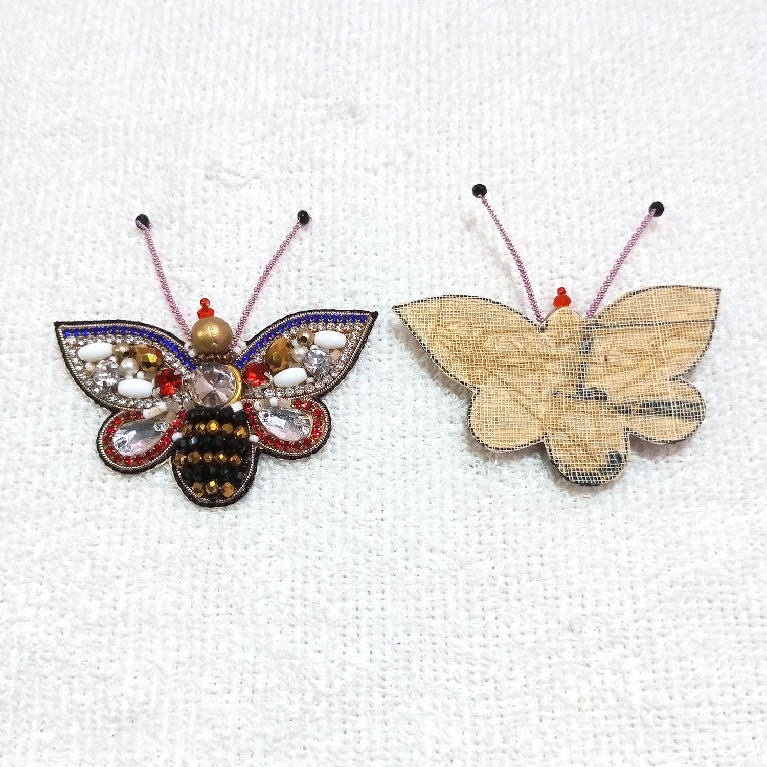 Lovetholy® (Pack Of 2Pcs) 7.2cm Butterfly Applique Patches (L-193) - Image 3