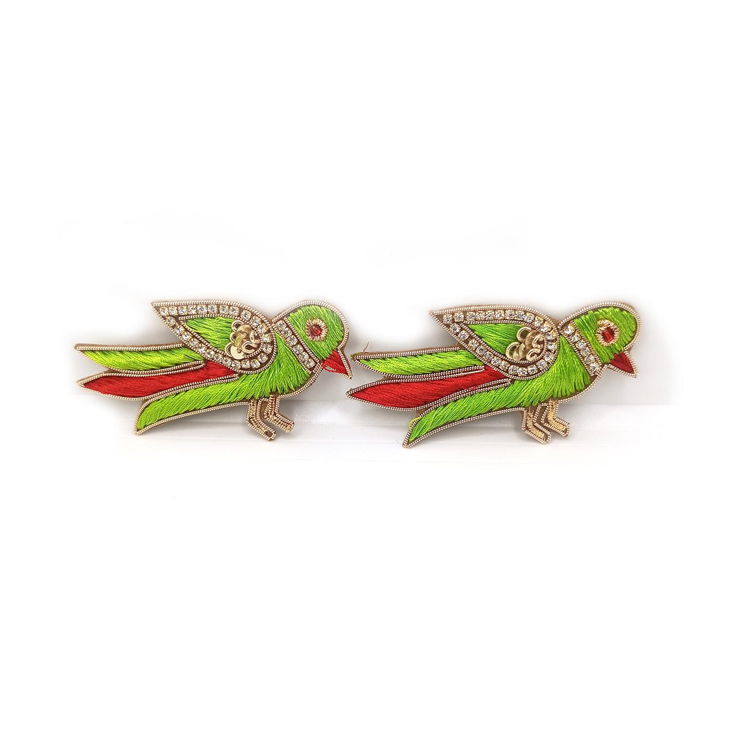Lovetholy® (Pack Of 5Pcs) 6.5X4cm Parrots Applique Patches (L-190) - Image 2