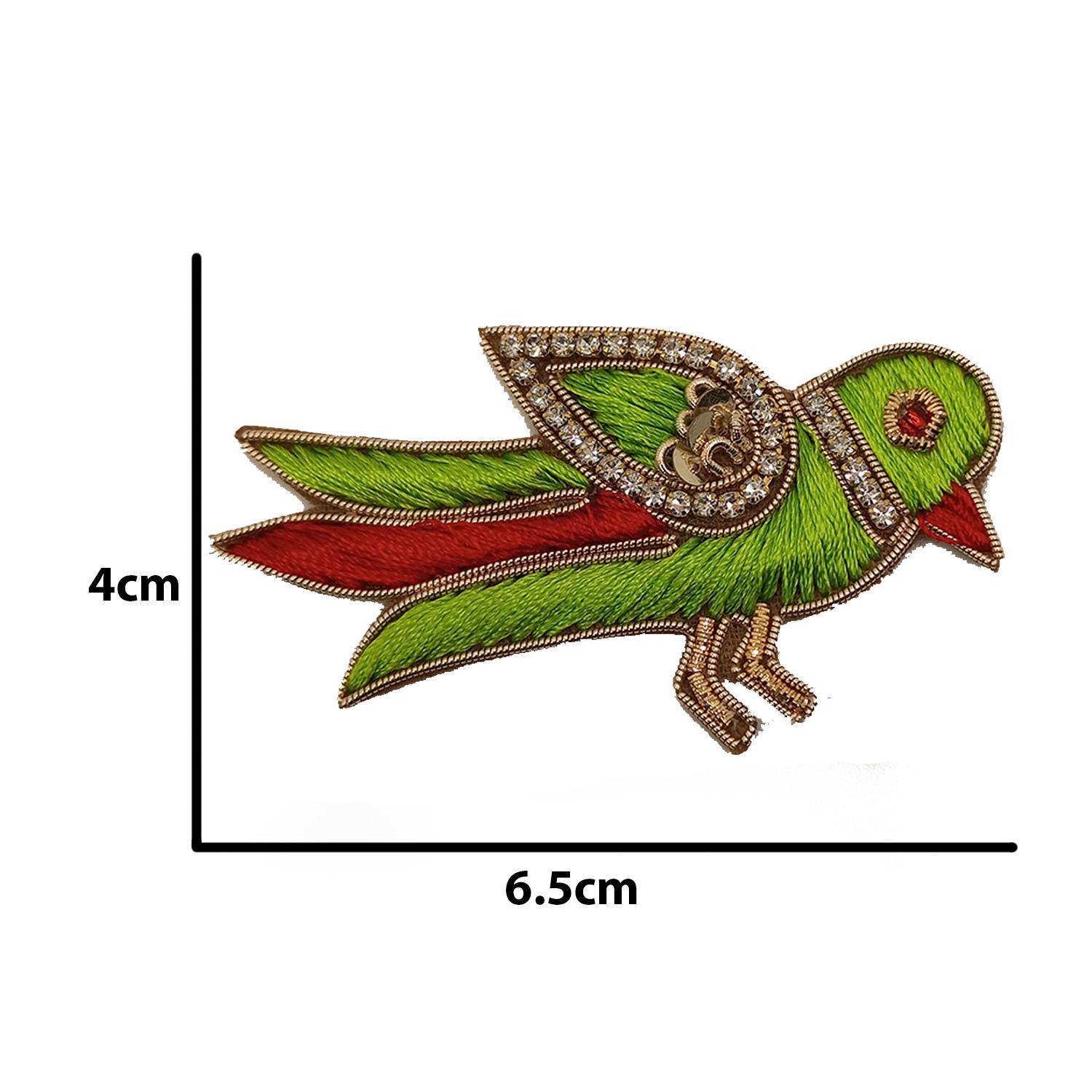 Lovetholy® (Pack Of 5Pcs) 6.5X4cm Parrots Applique Patches (L-190) - Image 5