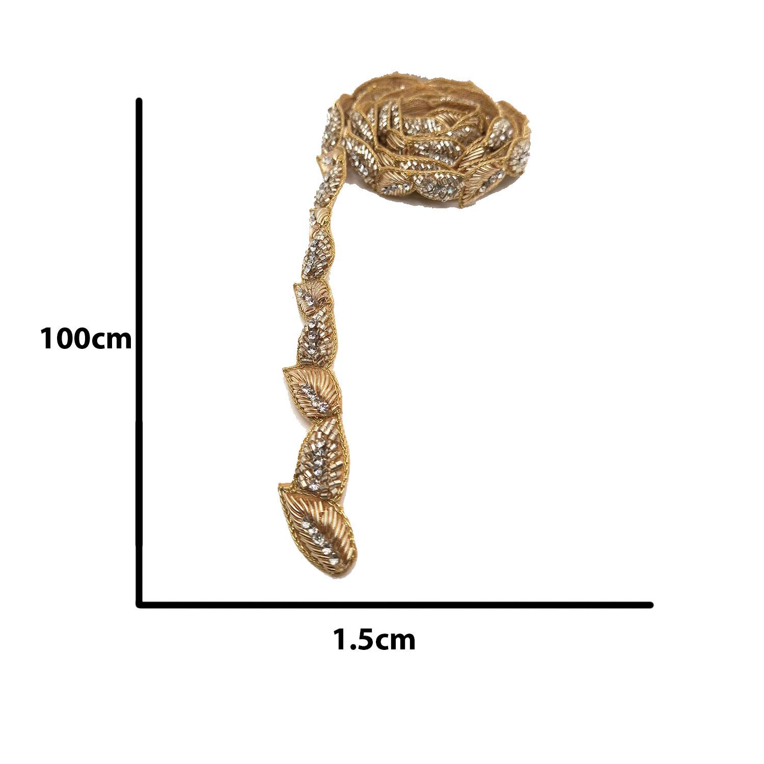 Lovetholy 1Meter Zardosi Lace Border(LGLDBDR) - Image 2