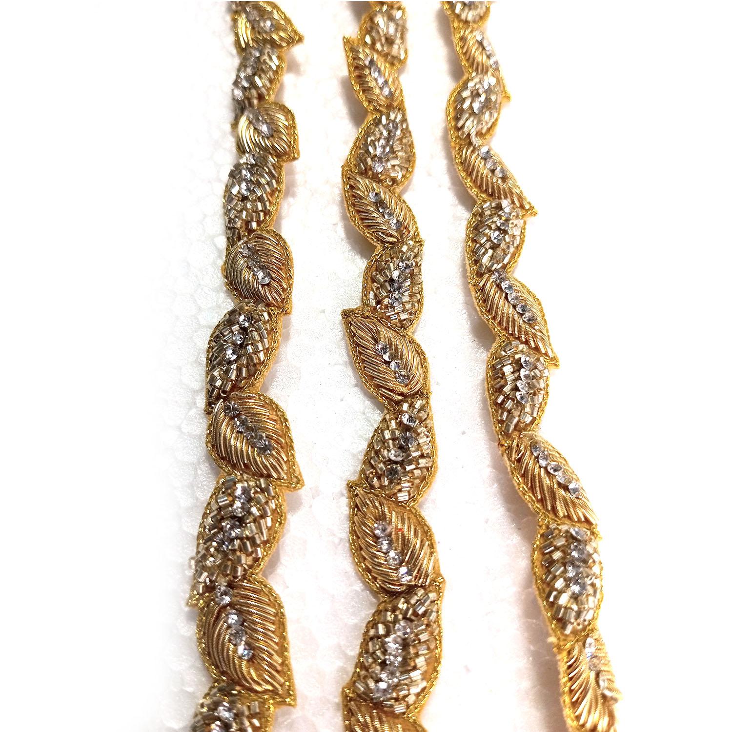 Lovetholy 1Meter Zardosi Lace Border(LGLDBDR) - Image 3