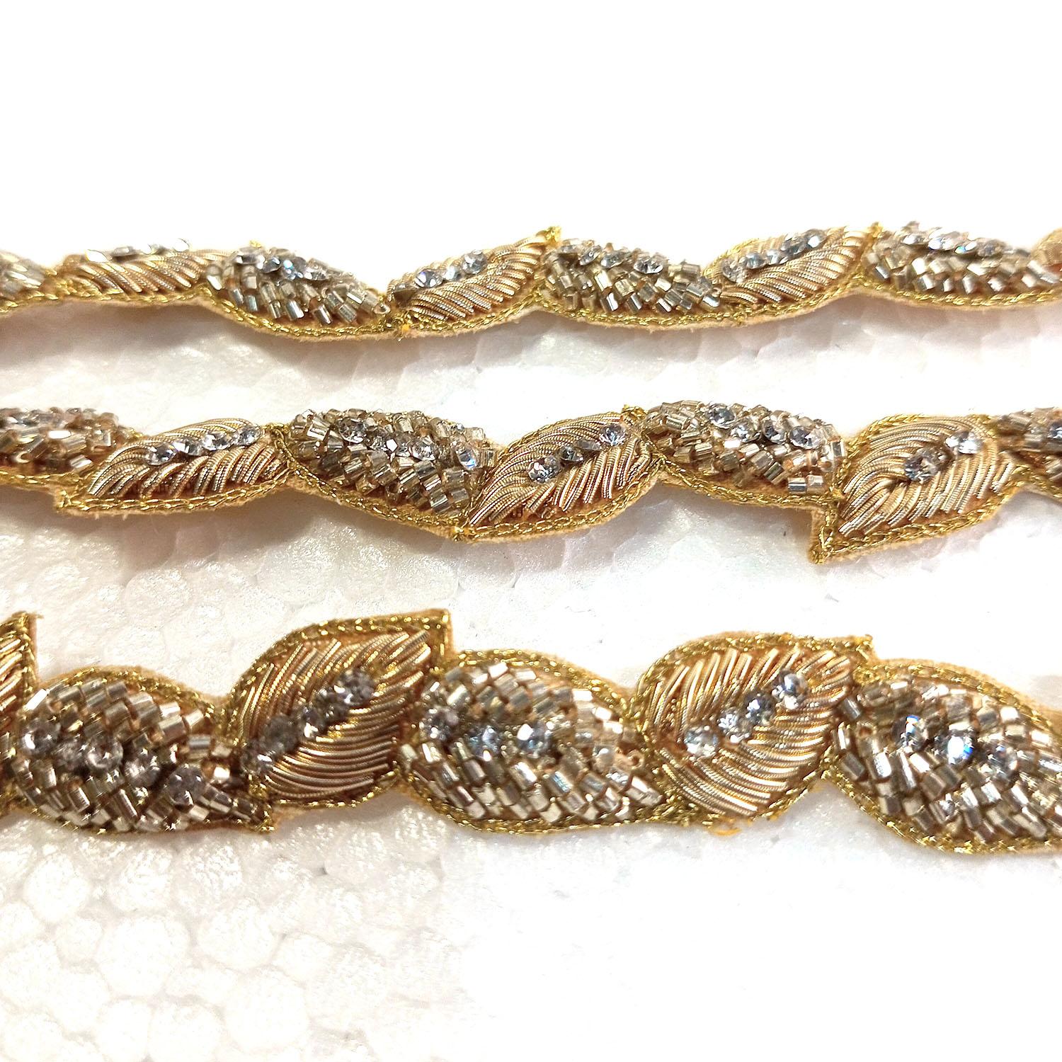 Lovetholy 1Meter Zardosi Lace Border(LGLDBDR) - Image 4